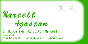 marcell agoston business card